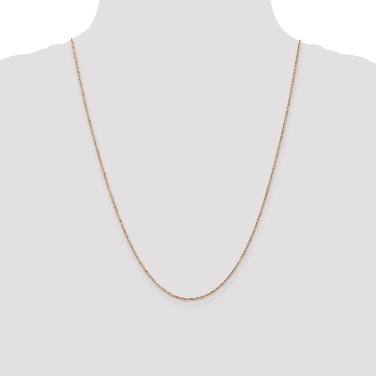 14k Rose Gold .8mm Baby Rope Chain-RSC35-24