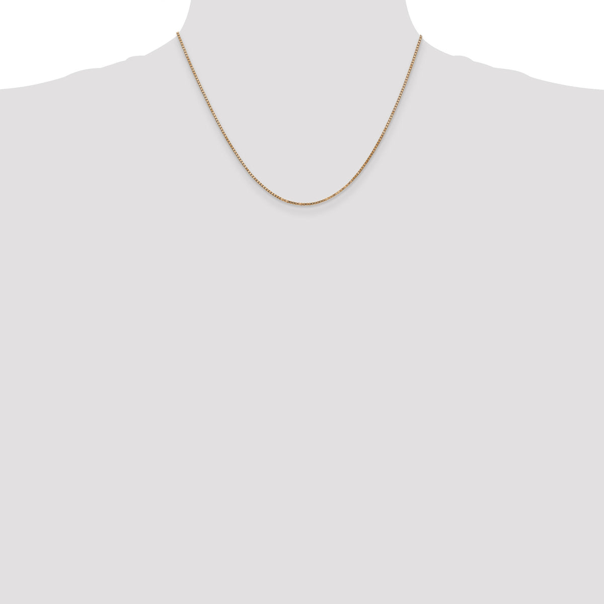 14k Rose Gold 1.3mm Box Chain-RSC36-18