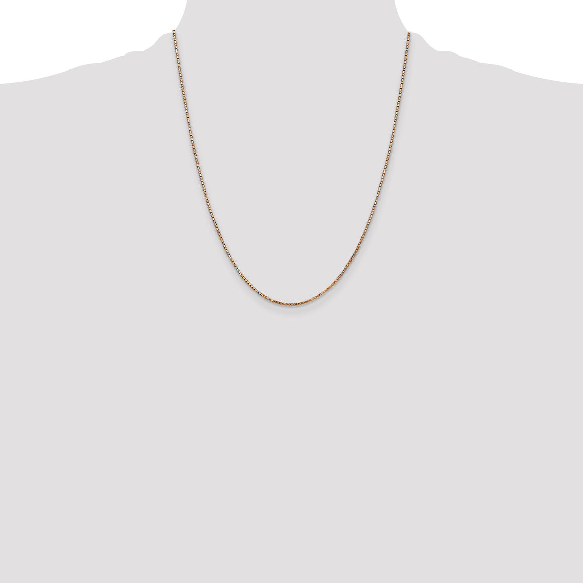 14k Rose Gold 1.3mm Box Chain-RSC36-22