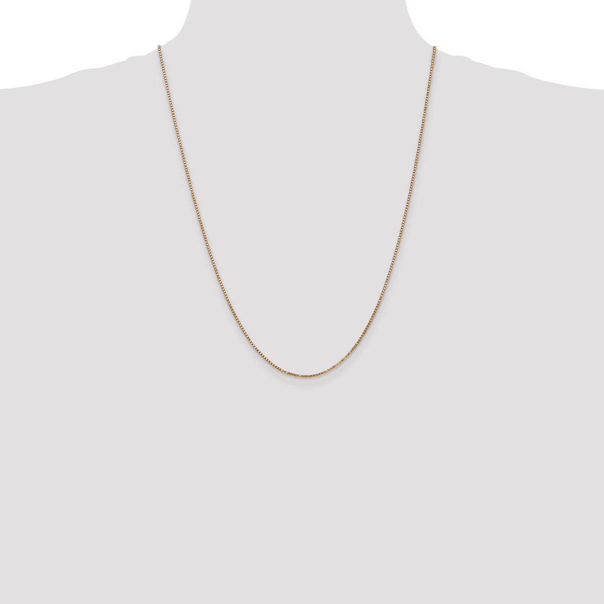 14k Rose Gold 1.3mm Box Chain-RSC36-24
