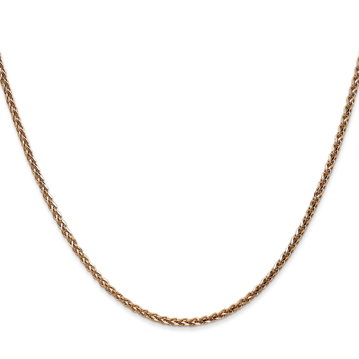 14k Rose Gold 2.1mm D/C Spiga Chain-RSC37-18