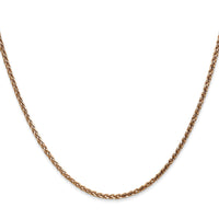 14k Rose Gold 2.1mm D/C Spiga Chain-RSC37-20