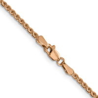 14k Rose Gold 2.1mm D/C Spiga Chain-RSC37-24