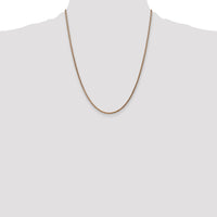 14k Rose Gold 2.1mm D/C Spiga Chain-RSC37-22