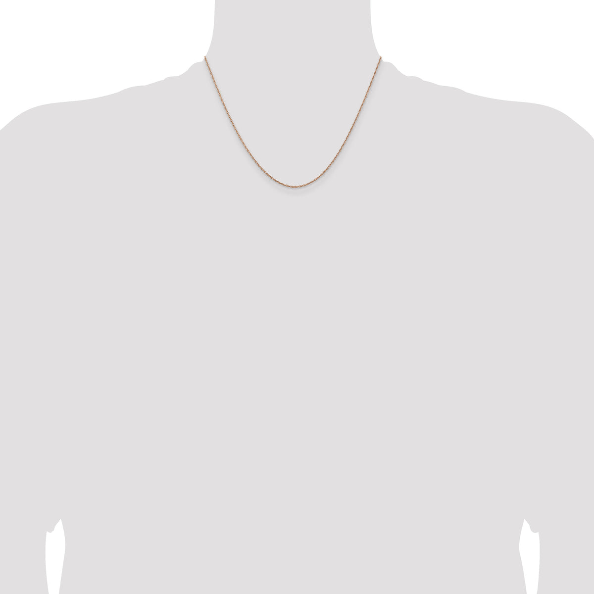 14k Rose Gold 1.15mm Baby Rope Chain-RSC38-18