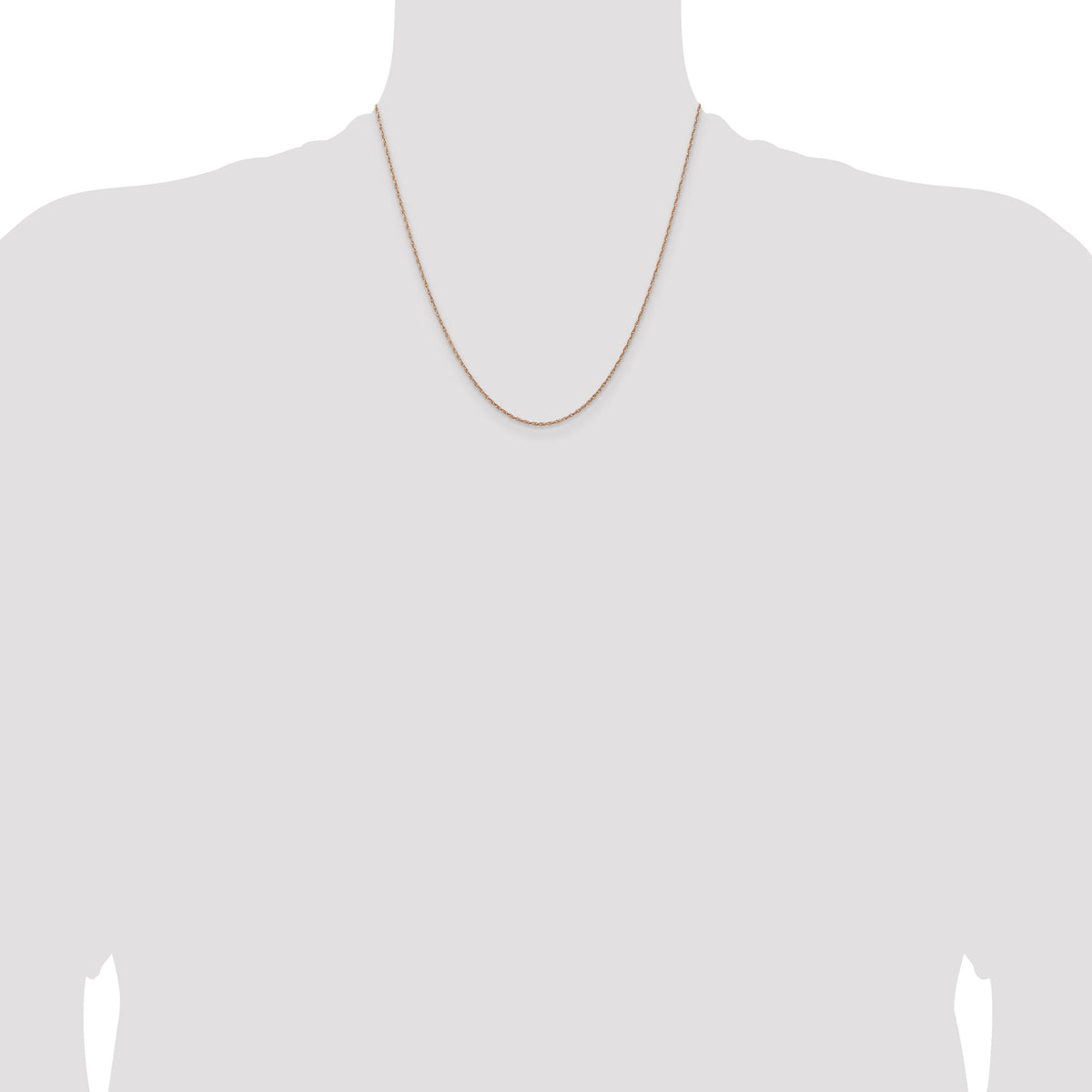 14k Rose Gold 1.15mm Baby Rope Chain-RSC38-20