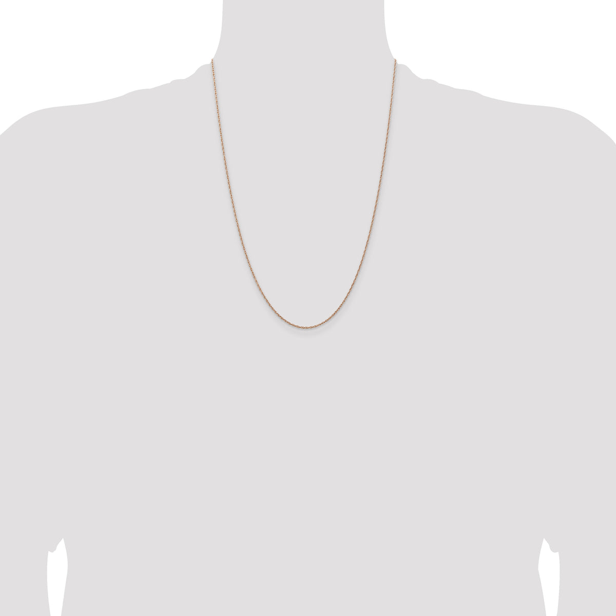 14k Rose Gold 1.15mm Baby Rope Chain-RSC38-24