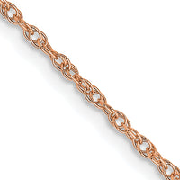 14k Rose Gold 1.15mm Baby Rope Chain-RSC38-16