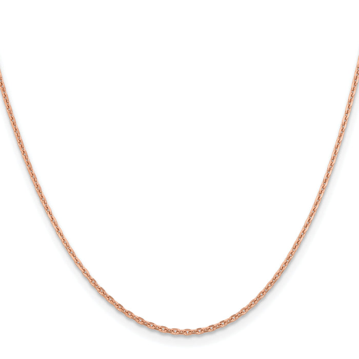 14k Rose Gold 1.8m D/C Cable Chain-RSC39-18