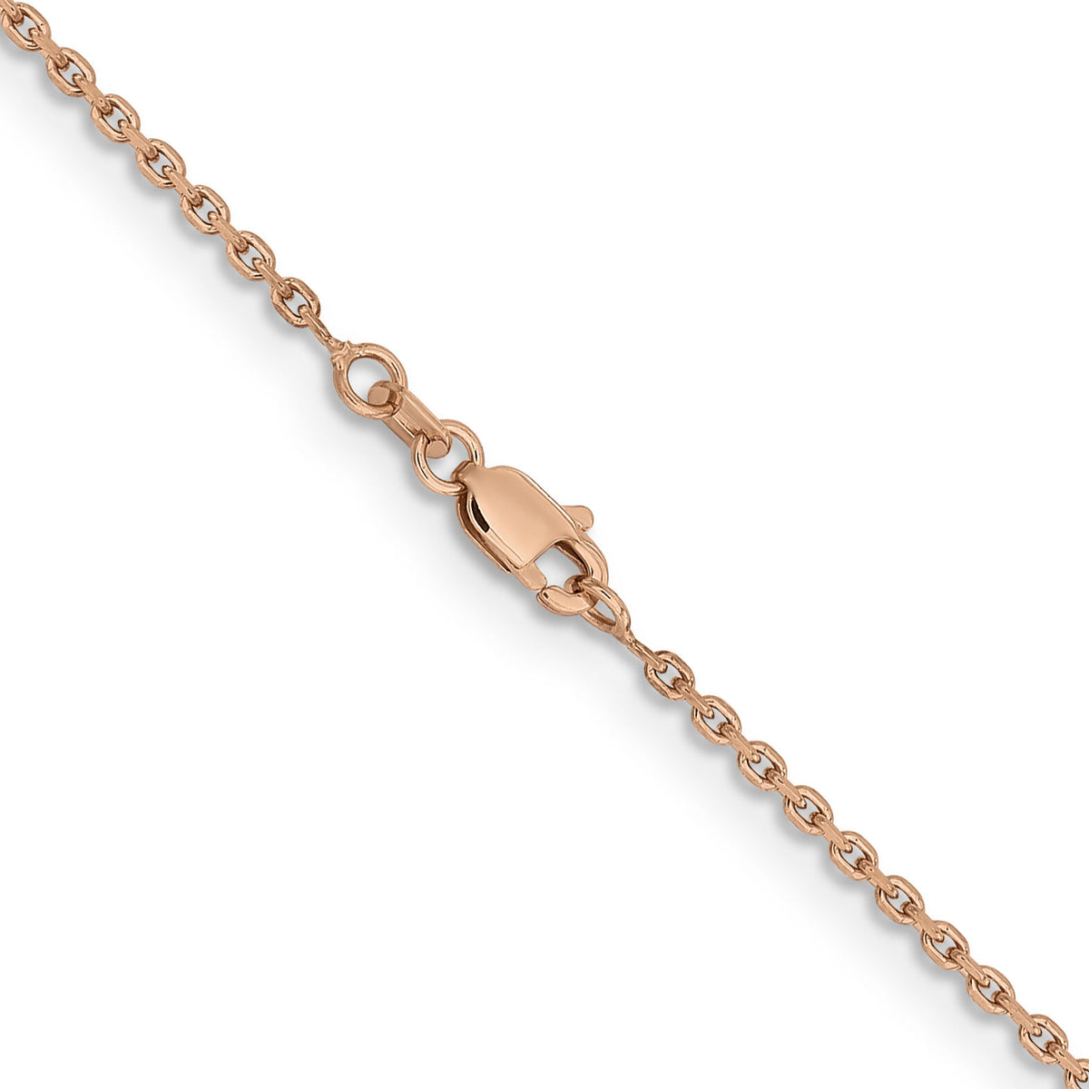 14k Rose Gold 1.8m D/C Cable Chain-RSC39-16