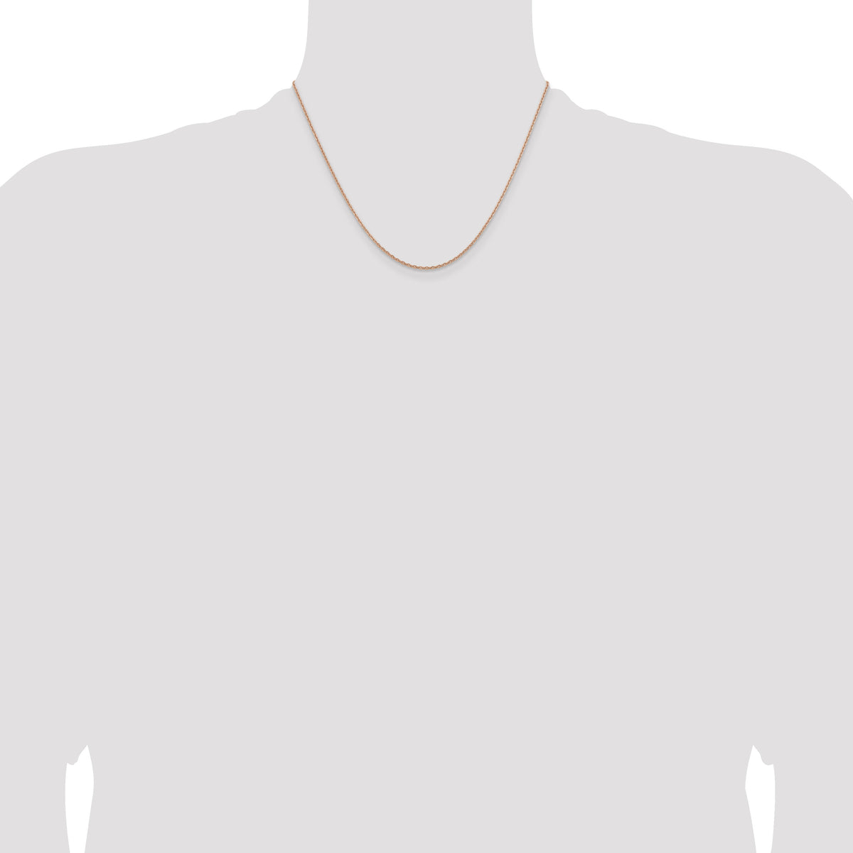14k Rose Gold 1.8m D/C Cable Chain-RSC39-18