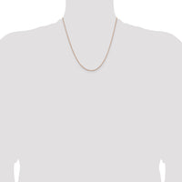 14k Rose Gold 1.8m D/C Cable Chain-RSC39-20