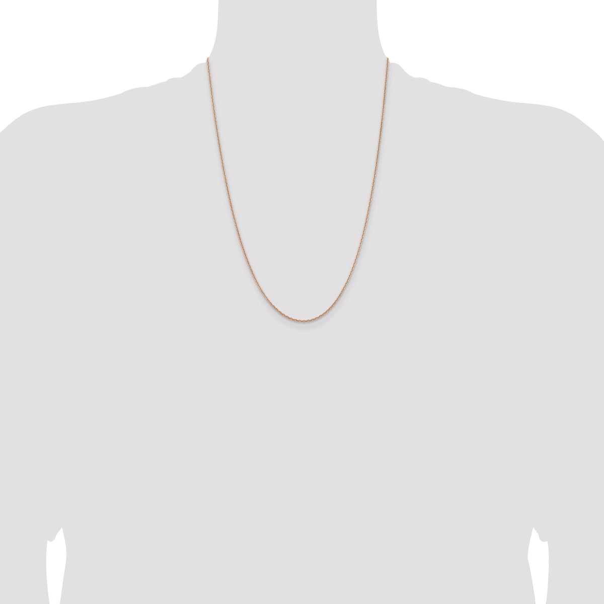 14k Rose Gold 1.8m D/C Cable Chain-RSC39-24