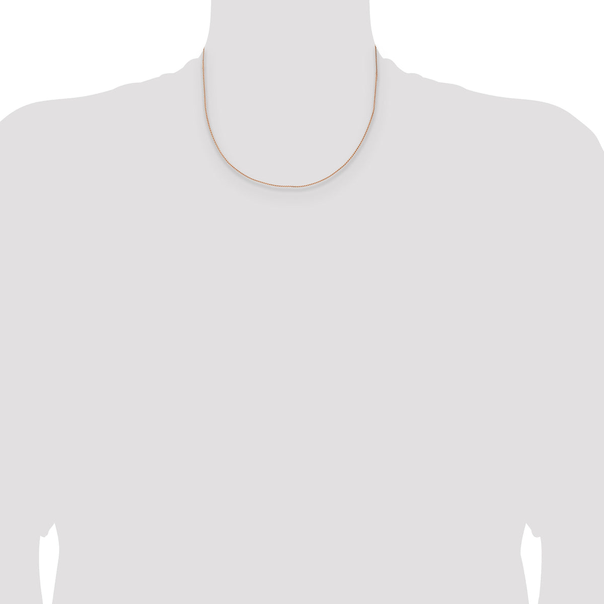 14k Rose Gold 1.05mm Solid Polished Spiga Chain-RSC40-18
