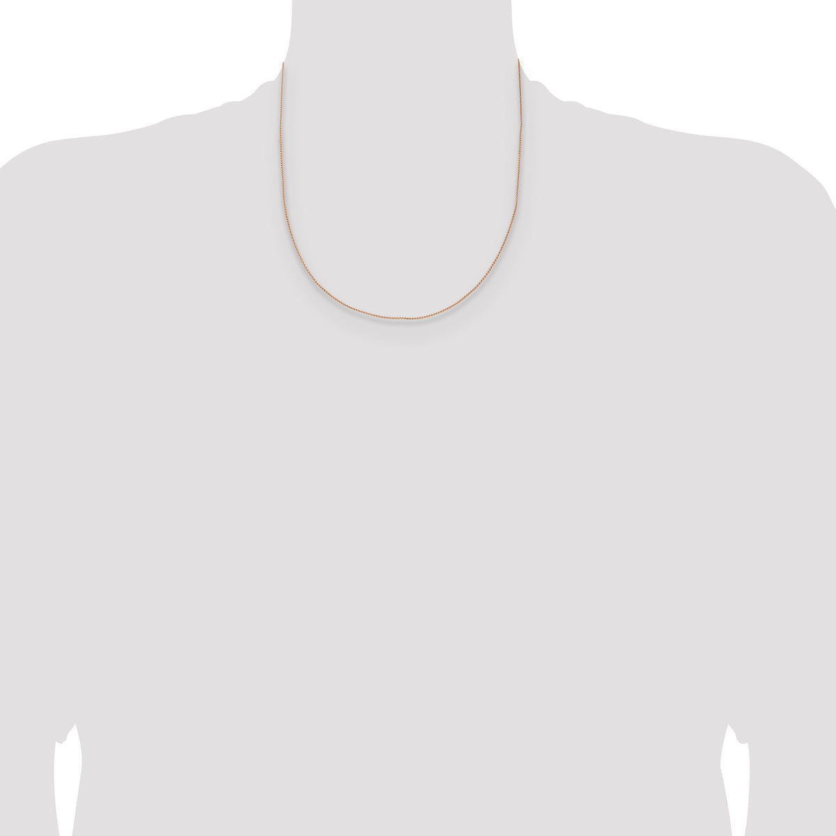 14k Rose Gold 1.05mm Solid Polished Spiga Chain-RSC40-20