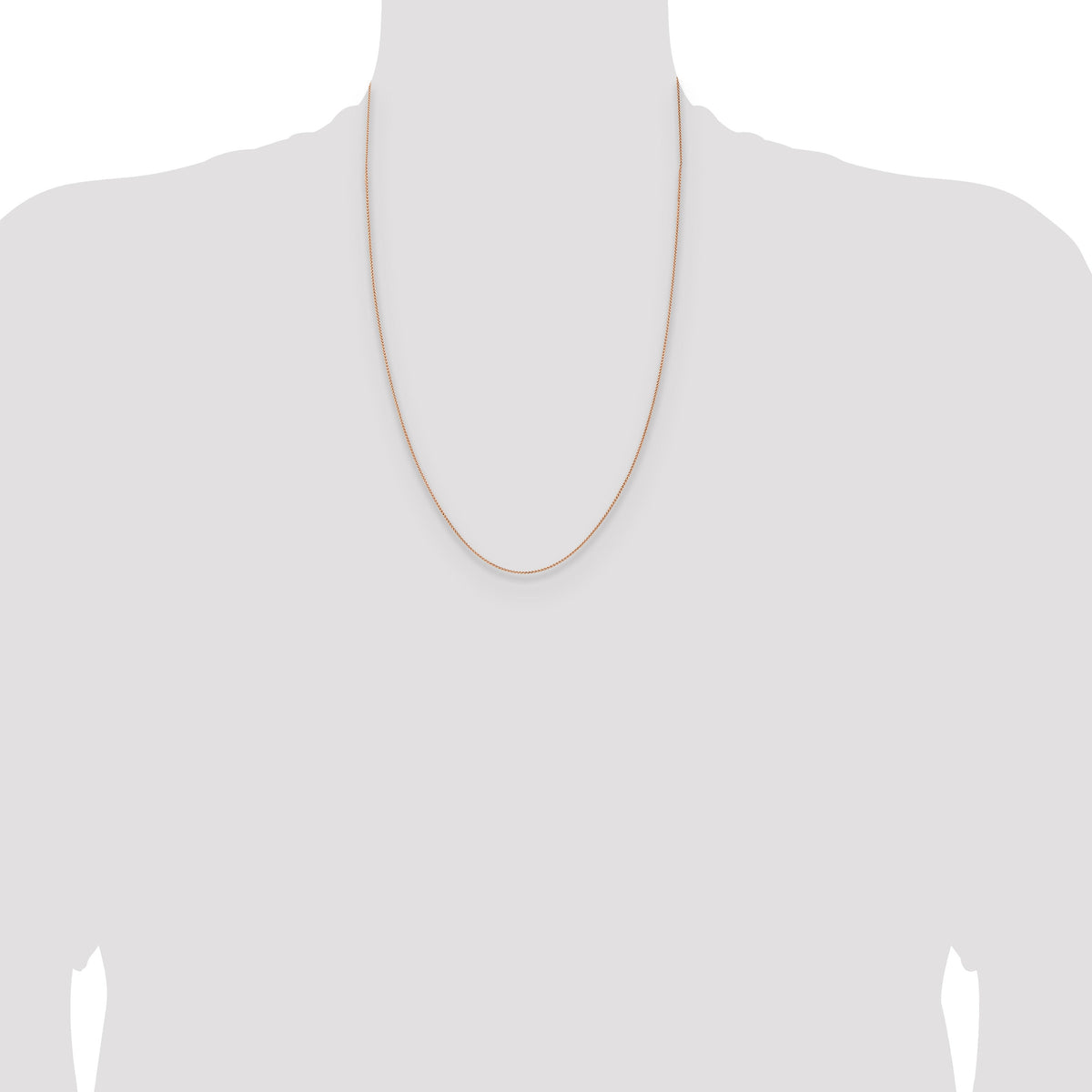 14k Rose Gold 1.05mm Solid Polished Spiga Chain-RSC40-24