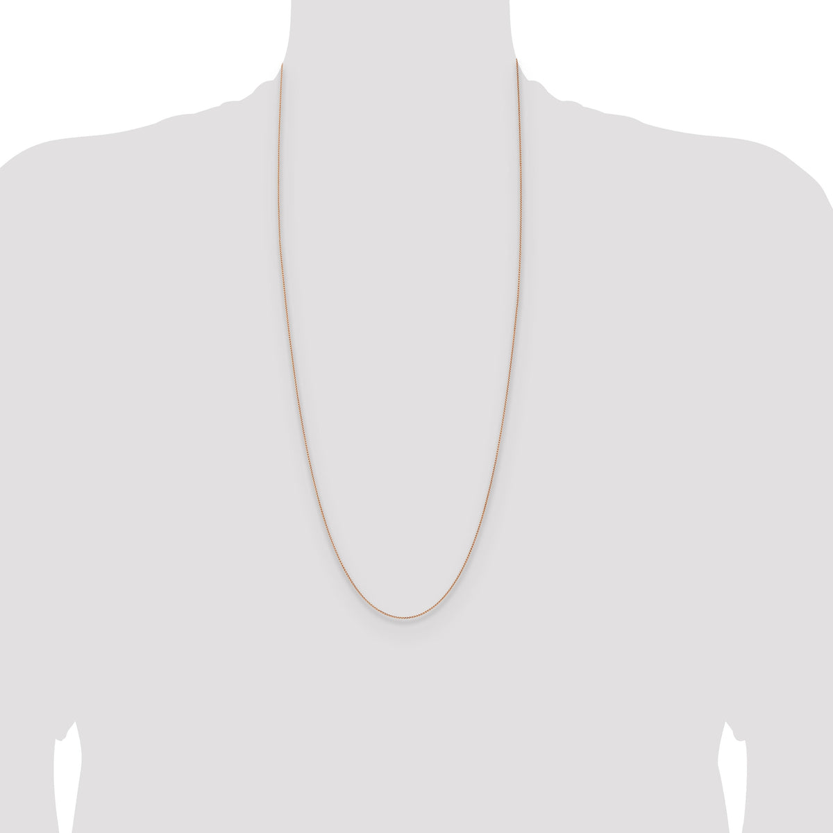 14k Rose Gold 1.05mm Solid Polished Spiga Chain-RSC40-30
