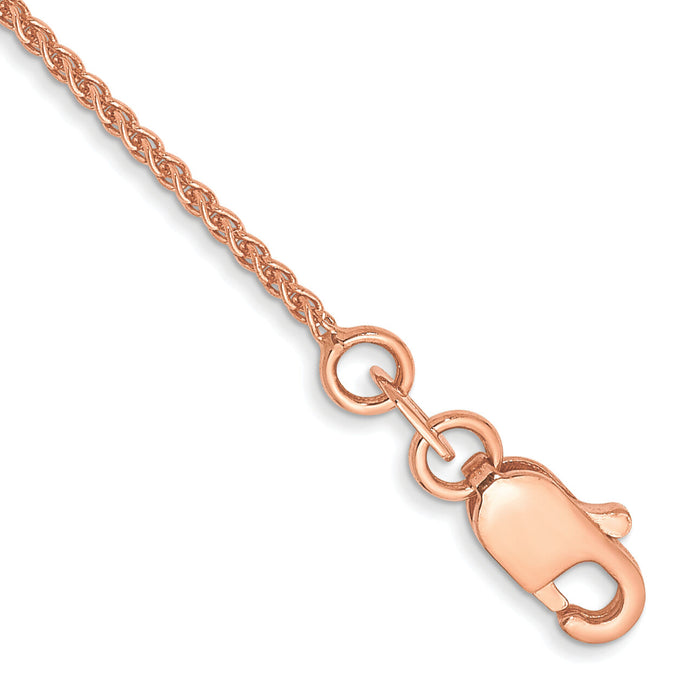 14k Rose Gold 1.05mm Solid Polished Spiga Chain-RSC40-10