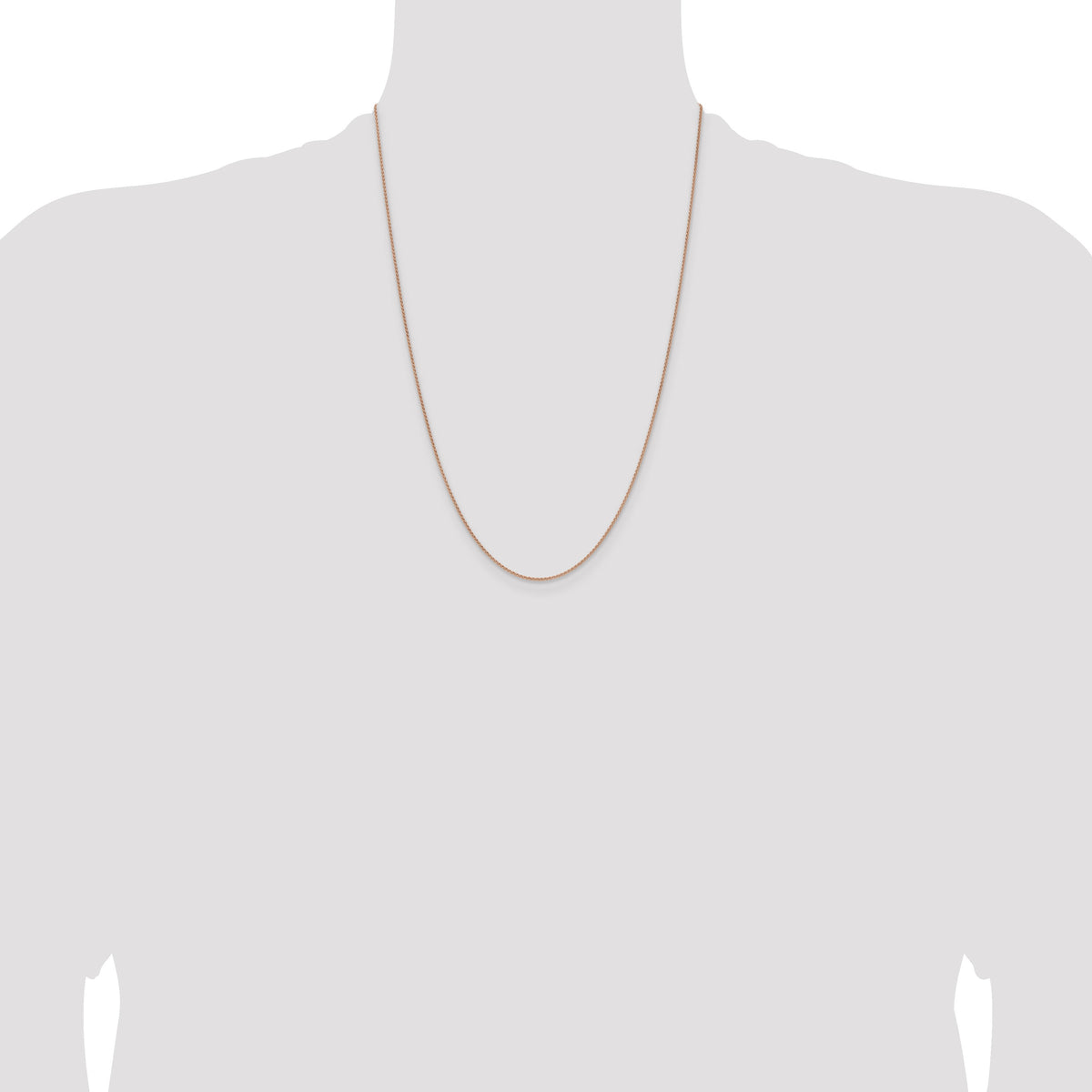 14k Rose Gold 1.25mm Solid Polished Spiga Chain-RSC41-24