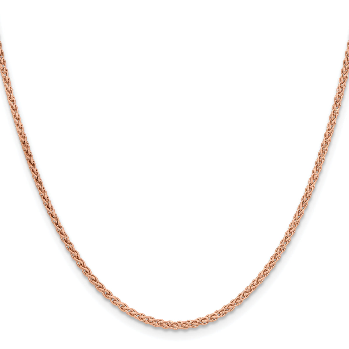 14k Rose Gold 2.1mm Solid Polished Spiga Chain-RSC43-18