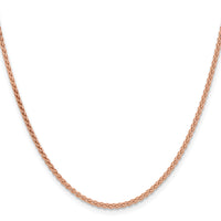 14k Rose Gold 2.1mm Solid Polished Spiga Chain-RSC43-24