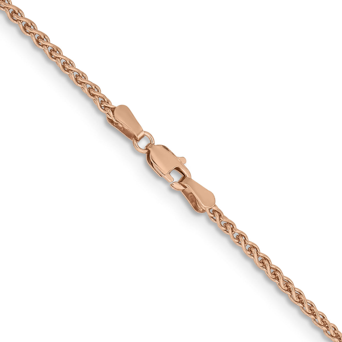 14k Rose Gold 2.1mm Solid Polished Spiga Chain-RSC43-30