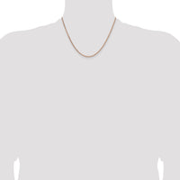 14k Rose Gold 2.1mm Solid Polished Spiga Chain-RSC43-18
