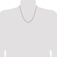 14k Rose Gold 2.1mm Solid Polished Spiga Chain-RSC43-20