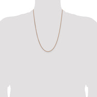 14k Rose Gold 2.1mm Solid Polished Spiga Chain-RSC43-24