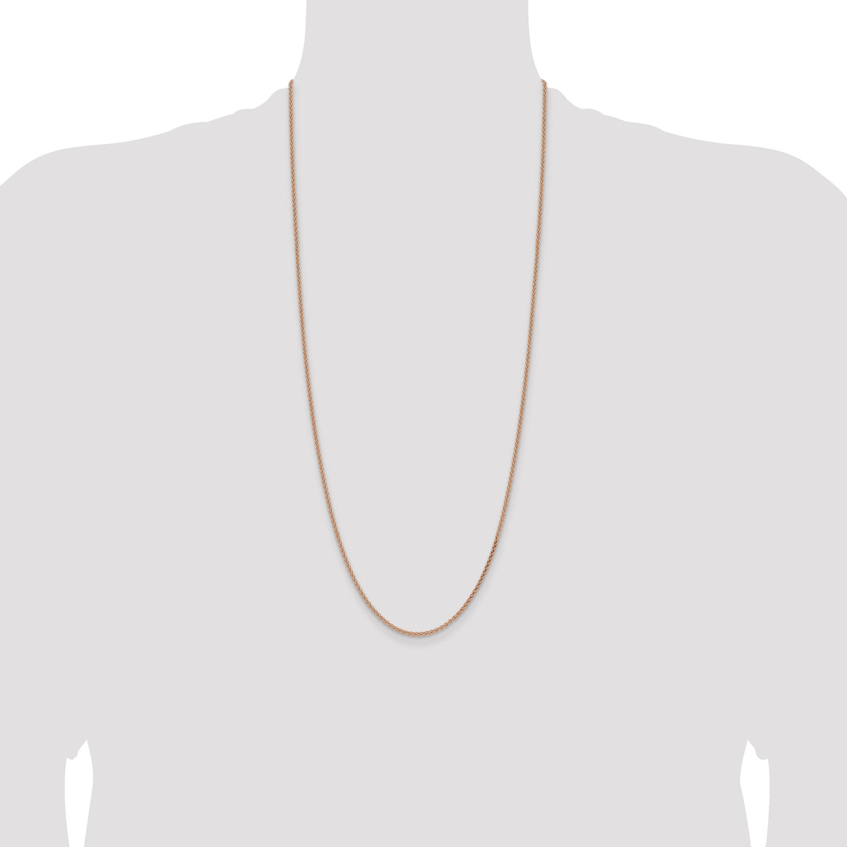 14k Rose Gold 2.1mm Solid Polished Spiga Chain-RSC43-30
