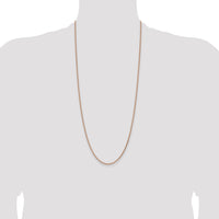 14k Rose Gold 2.1mm Solid Polished Spiga Chain-RSC43-30
