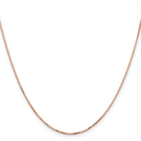 14k Rose Gold .95mm Box Chain-RSC44-18