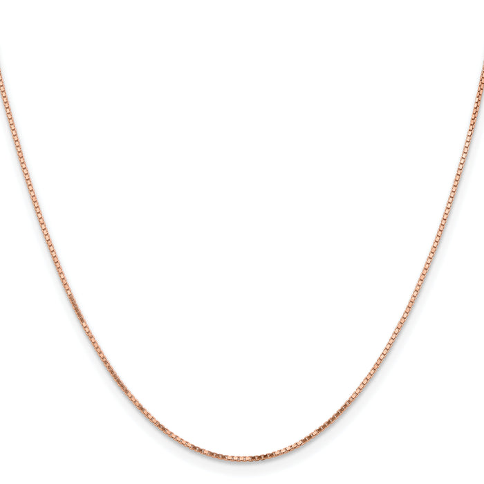 14k Rose Gold .95mm Box Chain-RSC44-18
