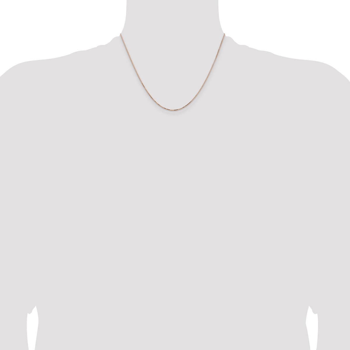 14k Rose Gold .95mm Box Chain-RSC44-18
