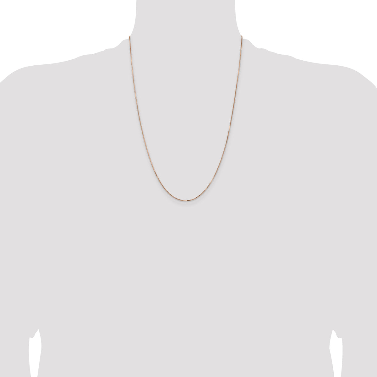 14k Rose Gold .95mm Box Chain-RSC44-24