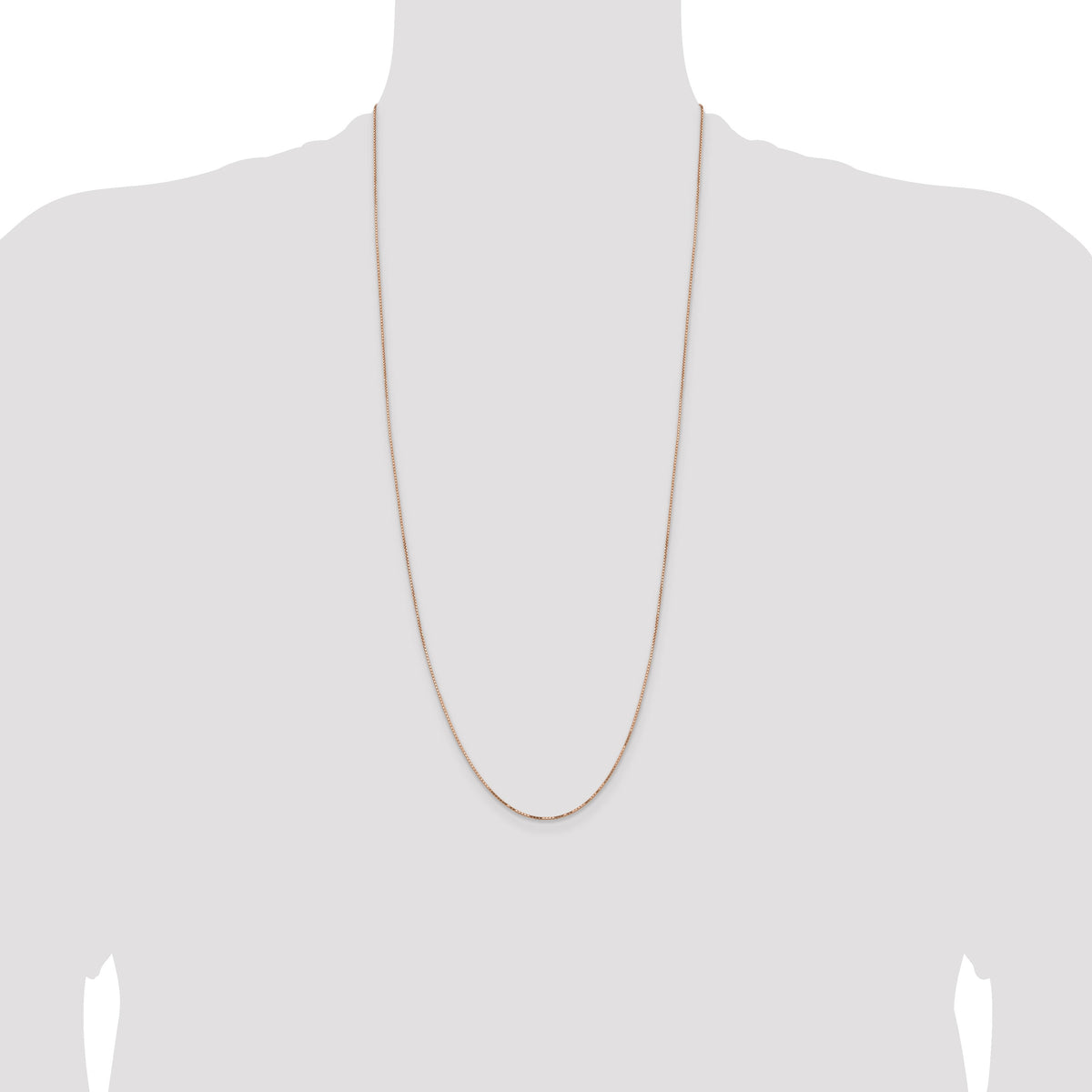 14k Rose Gold .95mm Box Chain-RSC44-30