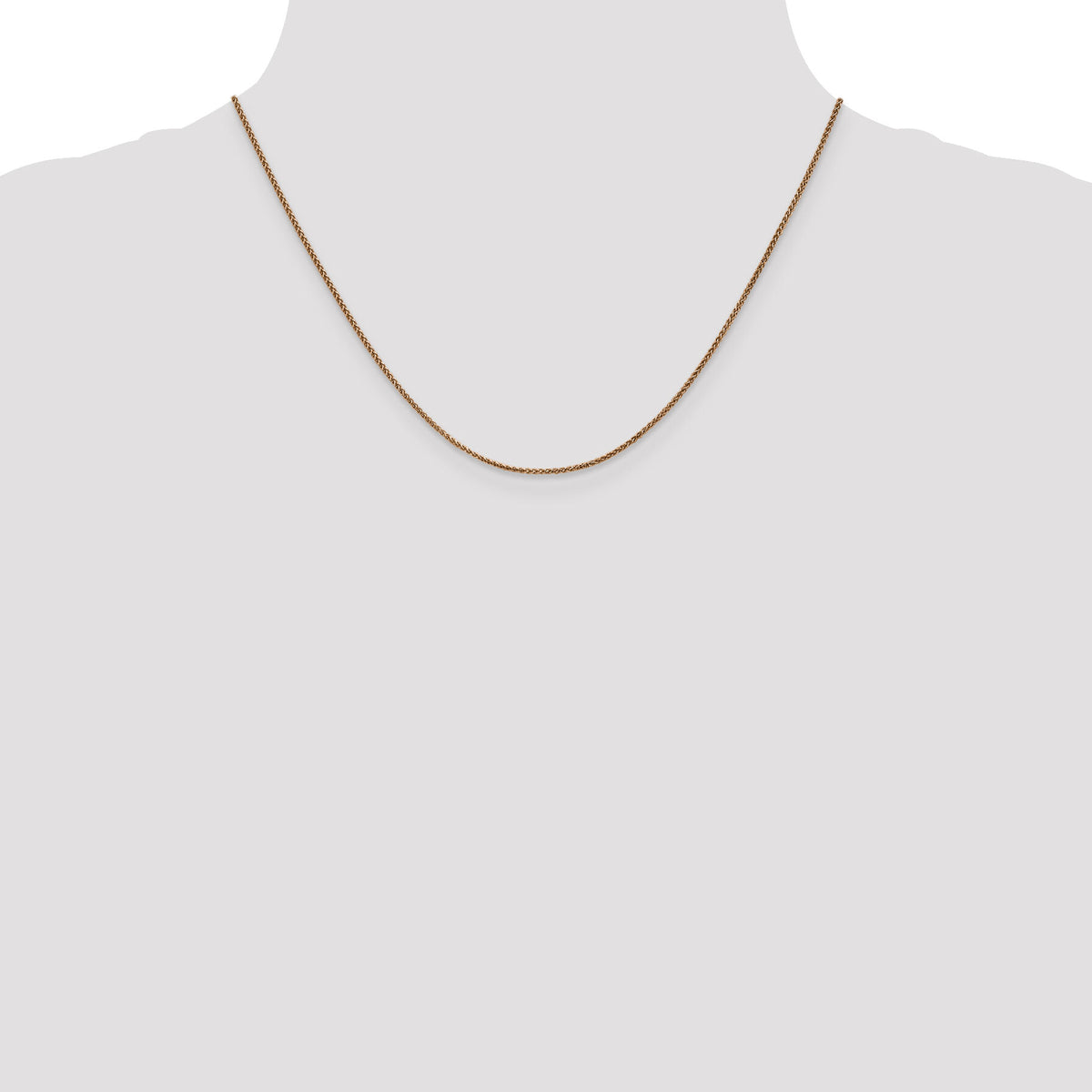 14k Rose Gold 1.25mm D/C Spiga Chain-RSC5-18