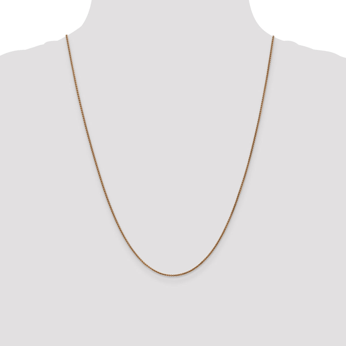 14k Rose Gold 1.25mm D/C Spiga Chain-RSC5-24