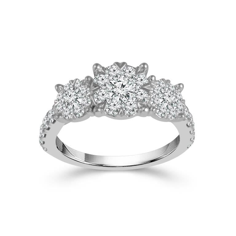 Diamond Engagement Ring 0.75 ct tw 14k White Gold-RT2338B56W4