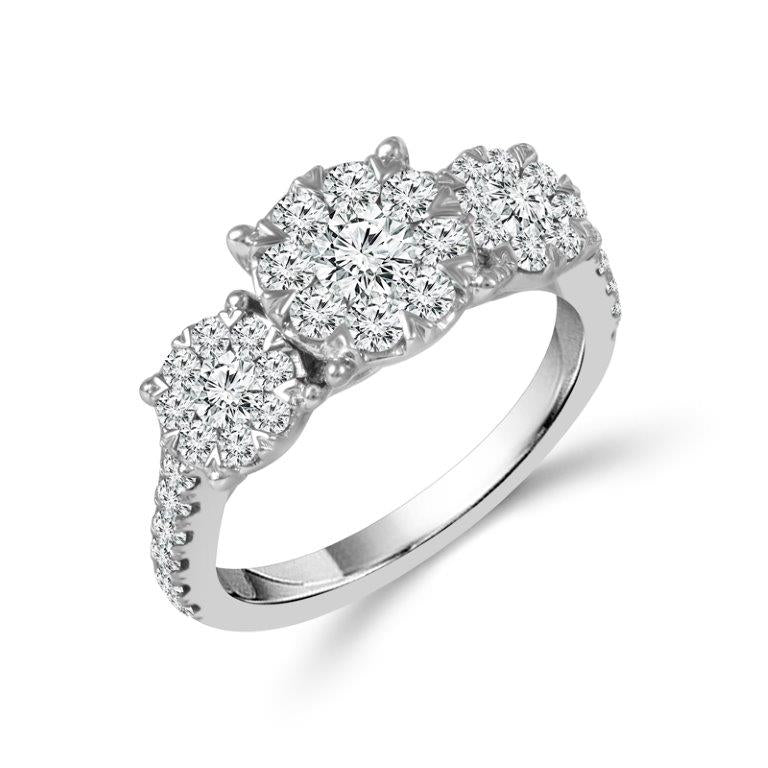 Diamond Engagement Ring 1.50 ct tw 14k White Gold-RT2340B56W4