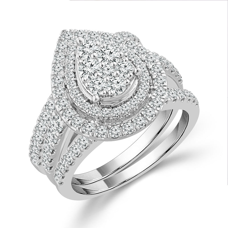 Diamond Bridal Set 1.50 ct tw 10k White Gold-RZ0726A68W0L