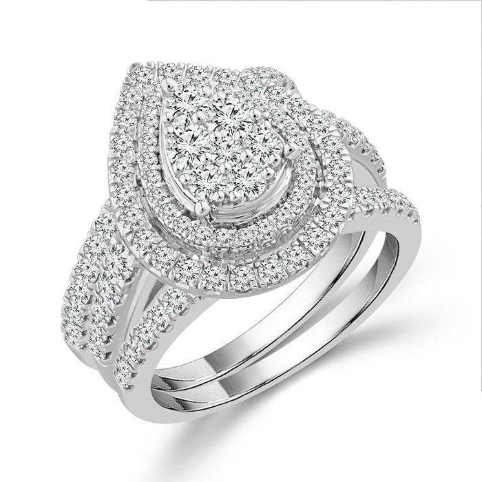 Diamond Bridal Set 1.50 ct tw 10k White Gold-RZ0726A68W0L