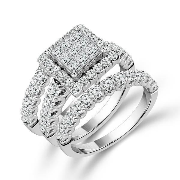 Diamond Bridal Set 1.50 ct tw 10k White Gold-RZ0827A68W0