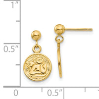 14k Polished Raphael Angel Earrings-S1122