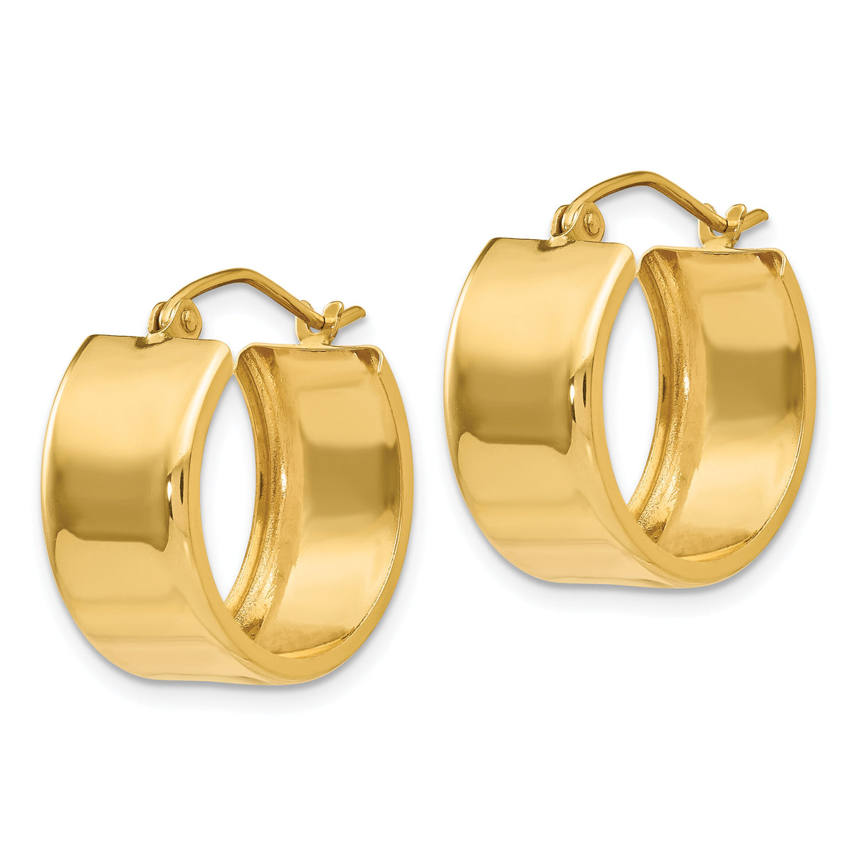 14K 8.25mm Polished Hoop Earrings-S1161