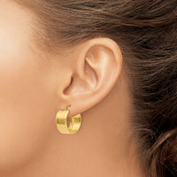 14K 8.25mm Polished Hoop Earrings-S1161
