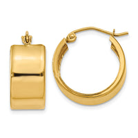 14K 8.25mm Polished Hoop Earrings-S1161
