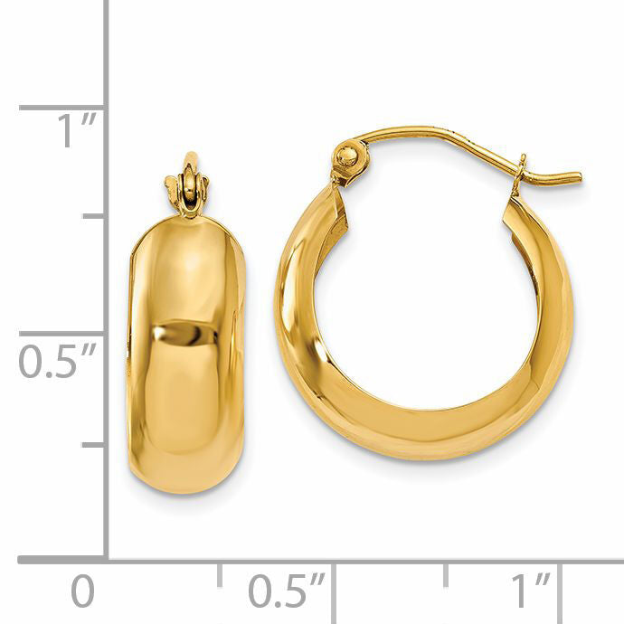 14K Hoop Earrings-S1165