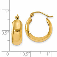 14K Hoop Earrings-S1165