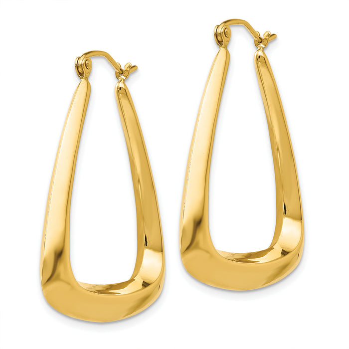14k Fancy Hoop Earrings-S1197